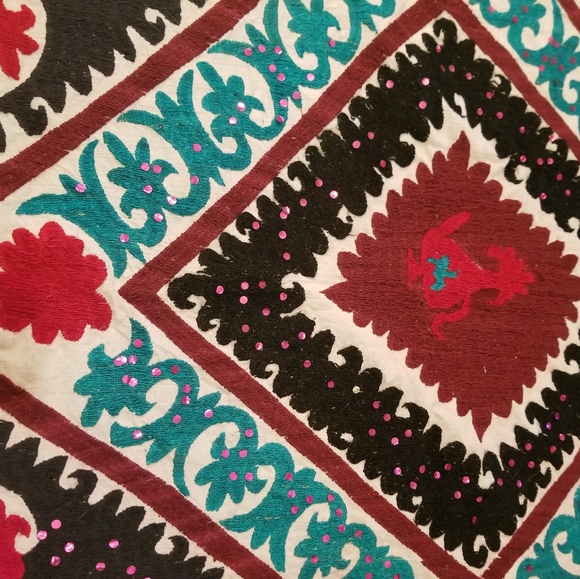 Embroidered wall hanging/throw